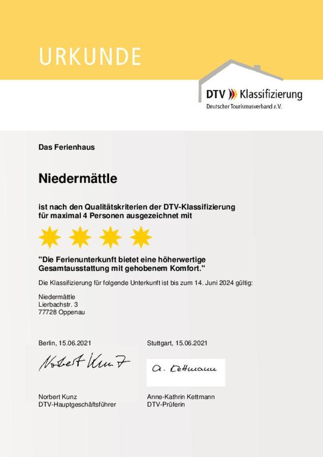 Apartmán Haus Niedermaettle Oppenau Exteriér fotografie